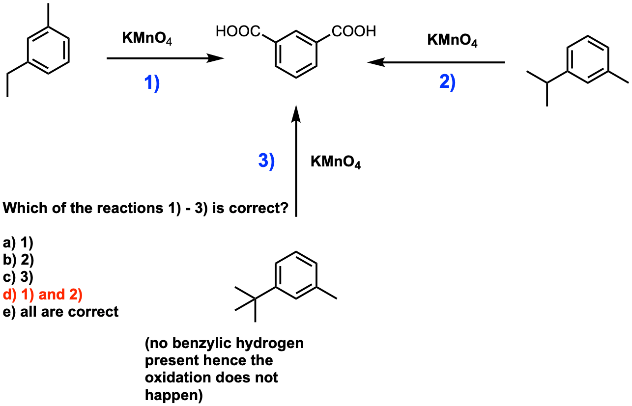 Oxidation Of Aromatic Alkanes With Kmno4 To Give Carboxylic Acids.